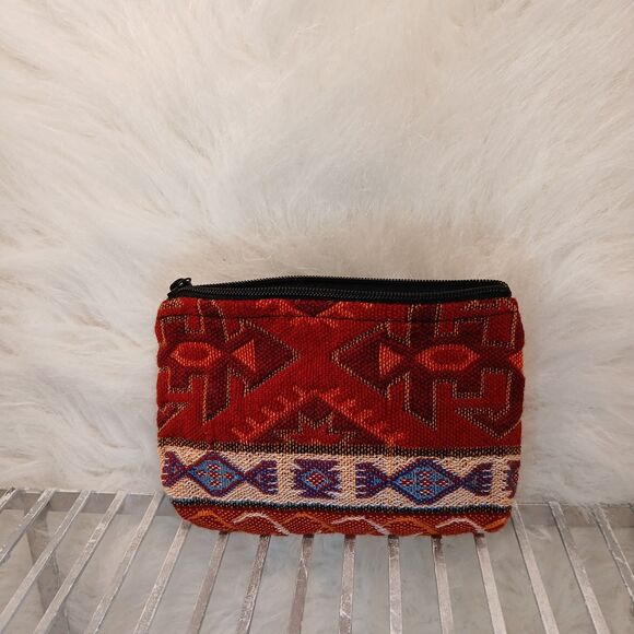 TRADES ROUTES ARTISTIC WALLET SMALL ZIPPER CLOSURE/NO STRAP/NO POCKETS/OPEN UNIT - Picture 13 of 14